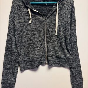 American Eagle Outfitters Gray Crop‎ Hoodie